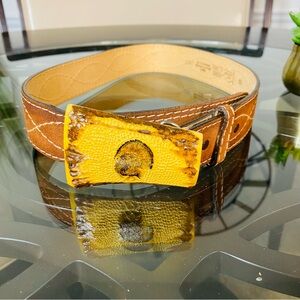 Frontier Series Split Cowhide Leather Belt Brown 32” USA Made